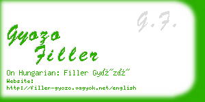 gyozo filler business card